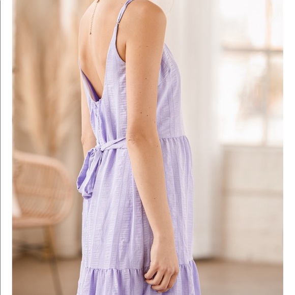 💜Lulus Lavender purple Sleeveless Tiered Maxi - Picture 7 of 13